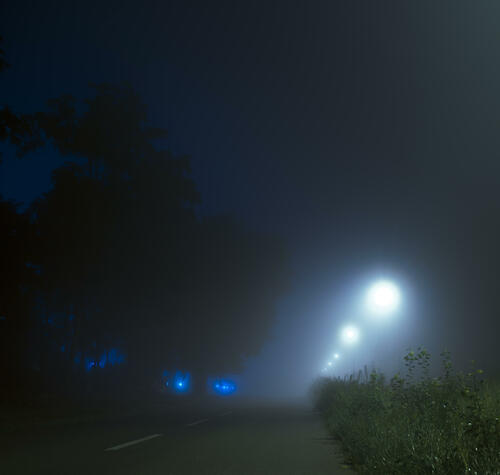 Foggy road